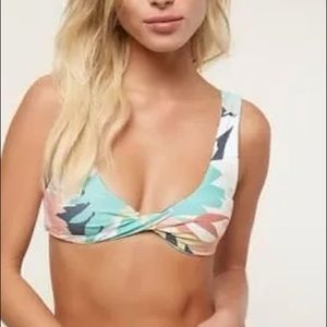 O’Neill Bikini Set - Tropical Boho Print - Lora Cut Out Bottoms & Soft Trop Top